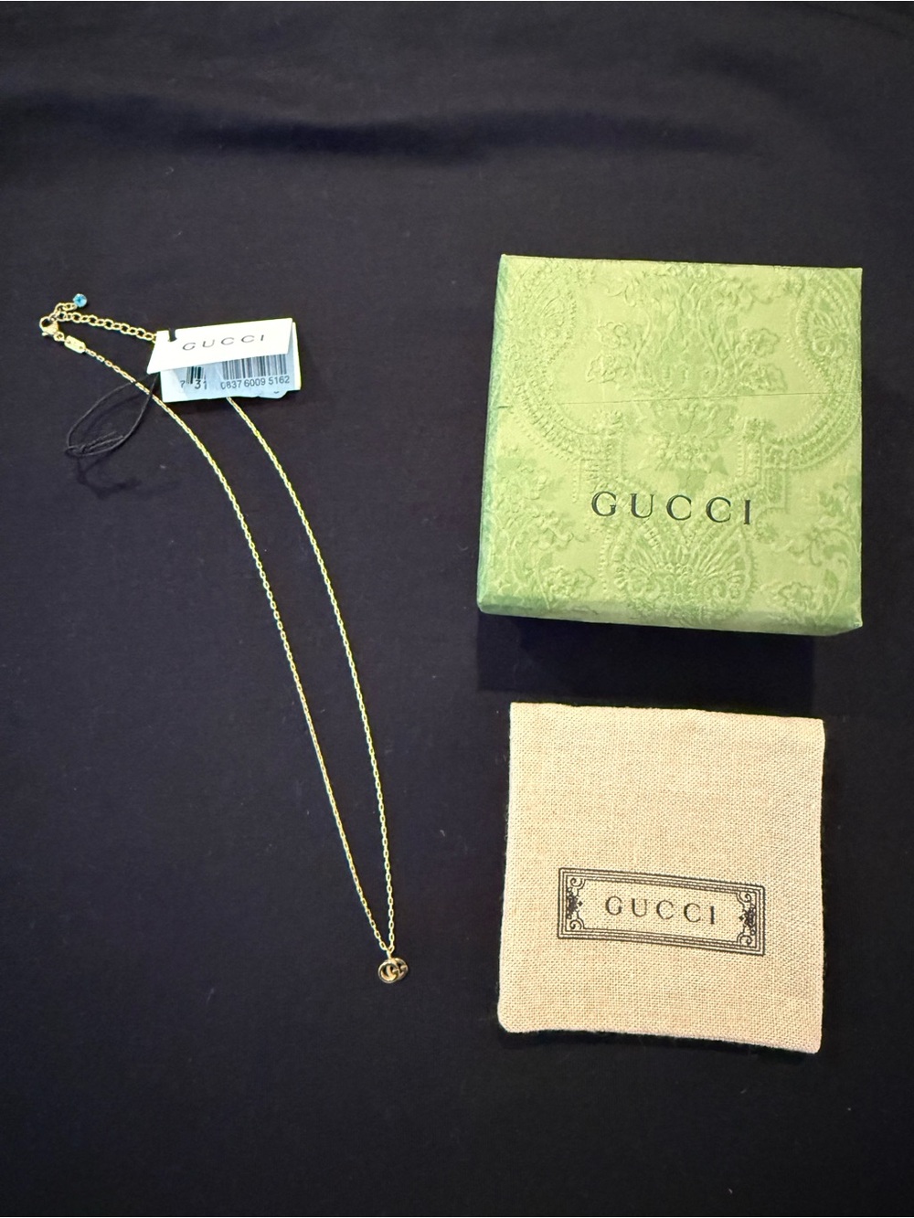 Gucci Gold Interlocking G Pendant Necklace